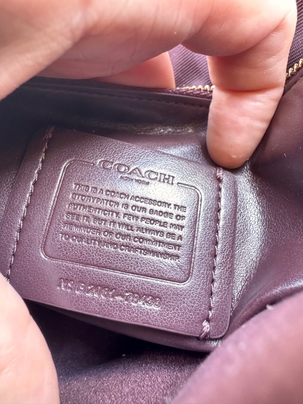 Coach Crystal C Wallet Clutch Black Pebble Leather Gold Hardware Style 79438 - Picture 7 of 14